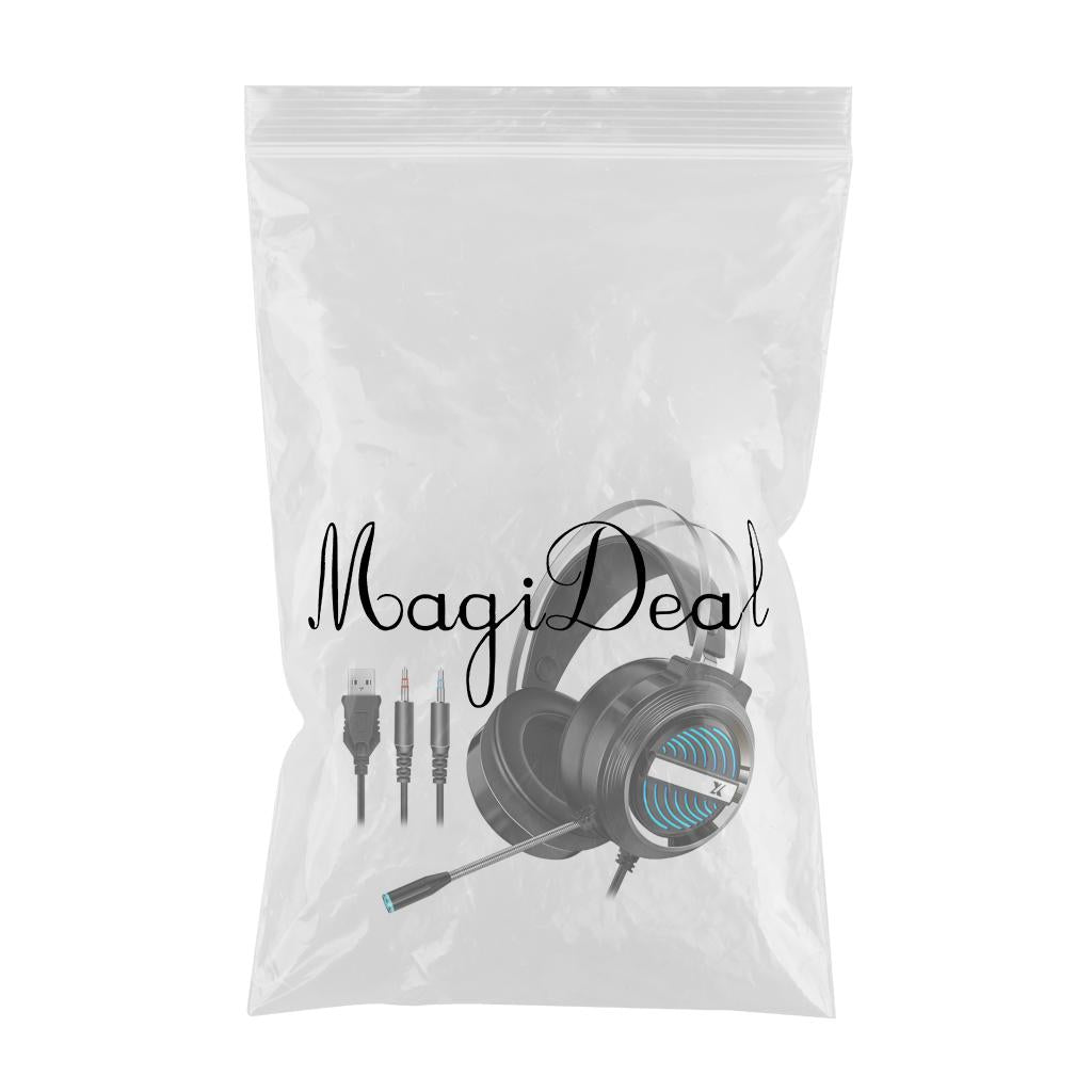 X9 USB + 3.5mm Gaming Headset with Mic 7 LED for PS4 PC Laptop black