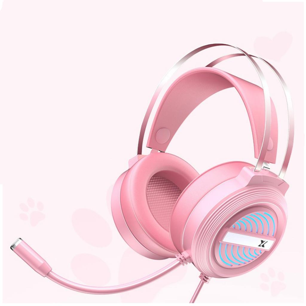 Computer Desktop Gaming Keyboard and Mouse +Gaming Headset +Mouse Pad Pink