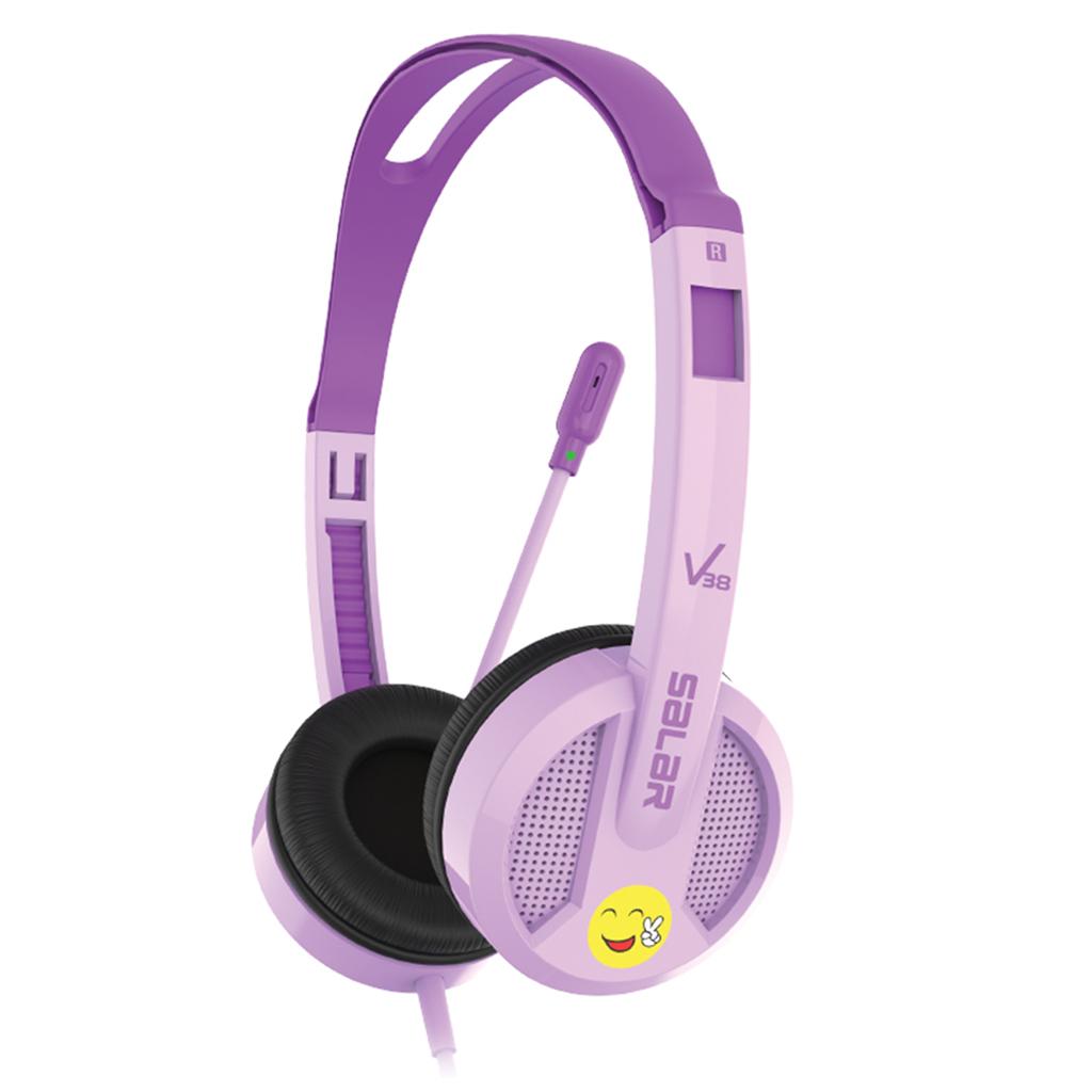Kids Wired Headphones Over-ear Headset Gift for Children Purple