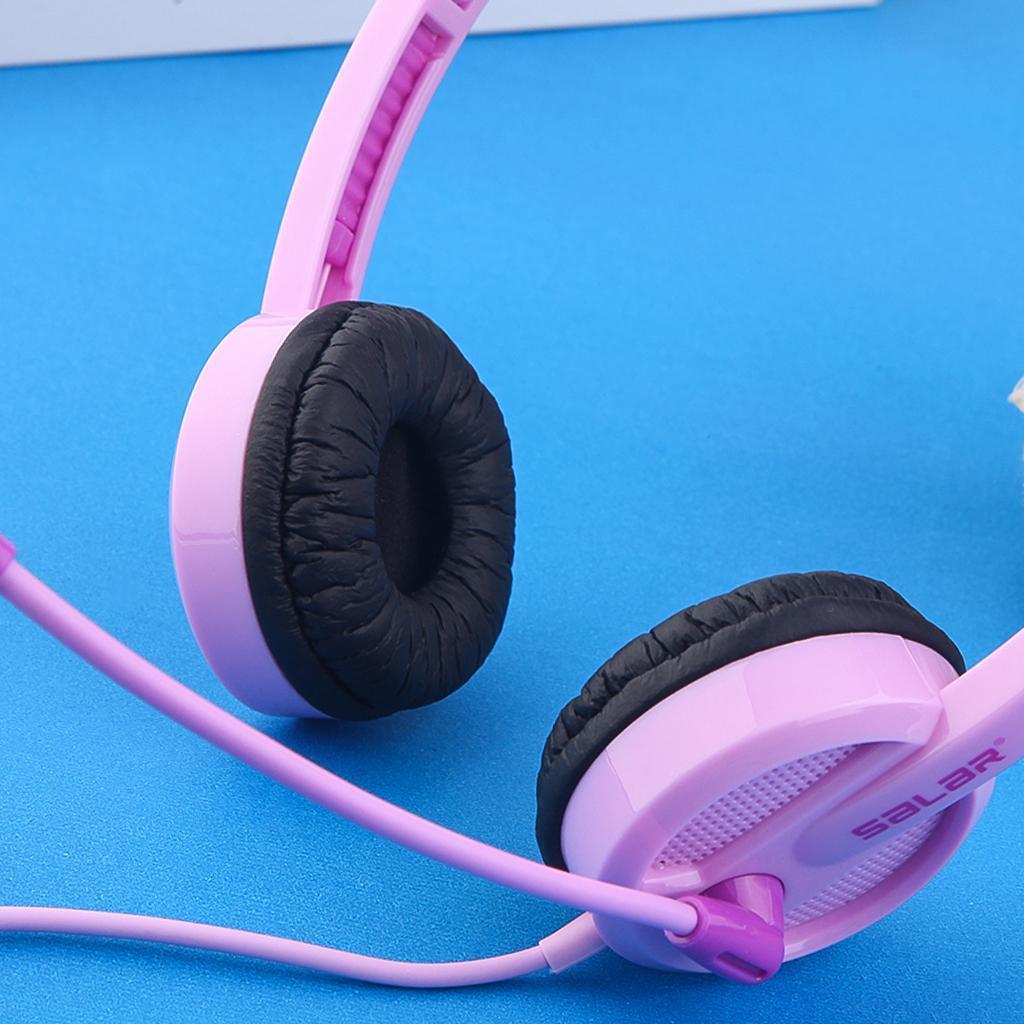 Kids Wired Headphones Over-ear Headset Gift for Children Purple
