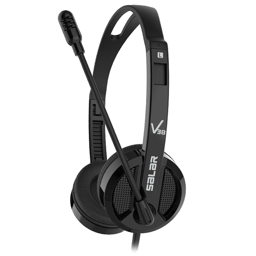 Kids Wired Headphones Over-ear Headset Gift for Children Black