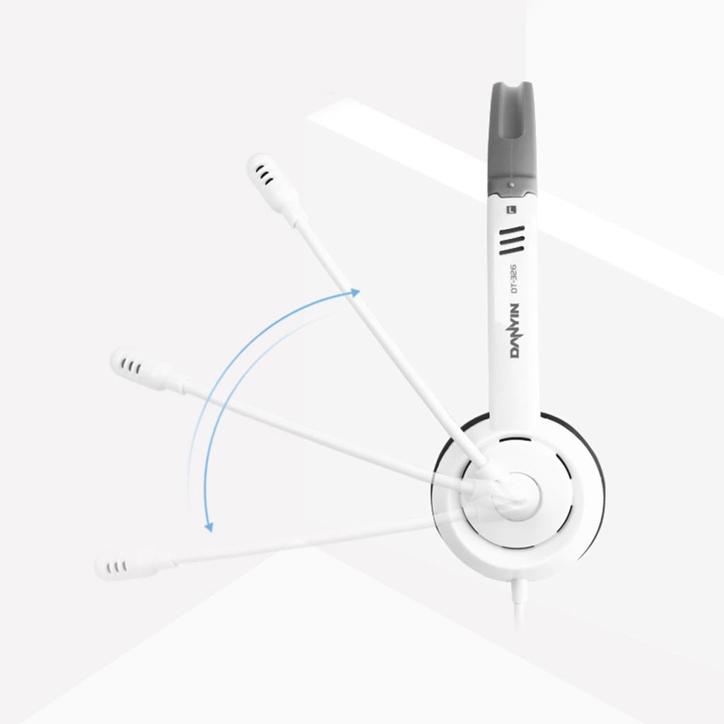 Kids Wired Headphones Over-ear Headset Gift for Children White USB Jack