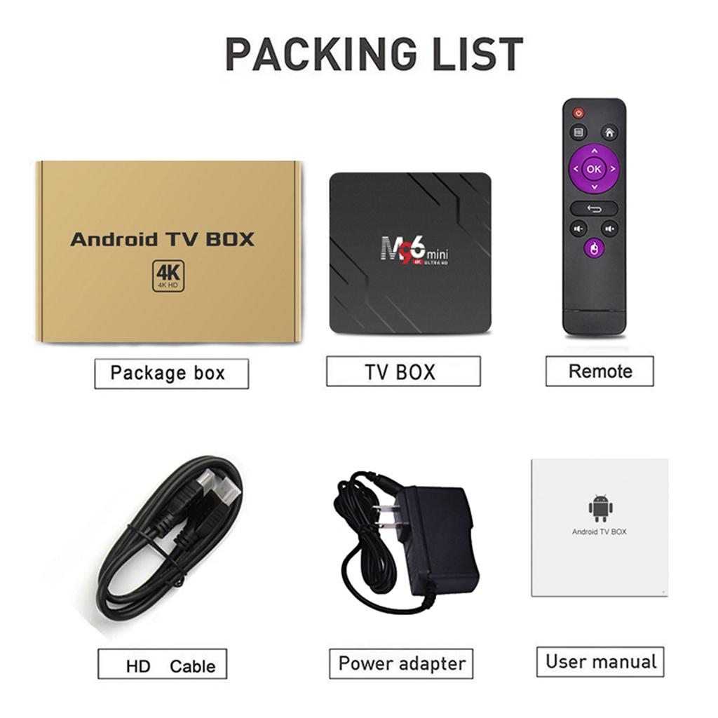 TV Android 9.0 RK3228A 2G+16G Wifi 2.4G 5G Media Player Set Top Box UK
