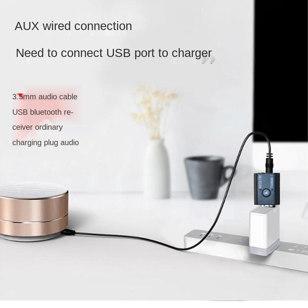 Bluetooth 5.0 Audio Receiver Transmitter 3.5mm Jack Music Adapter for Car PC