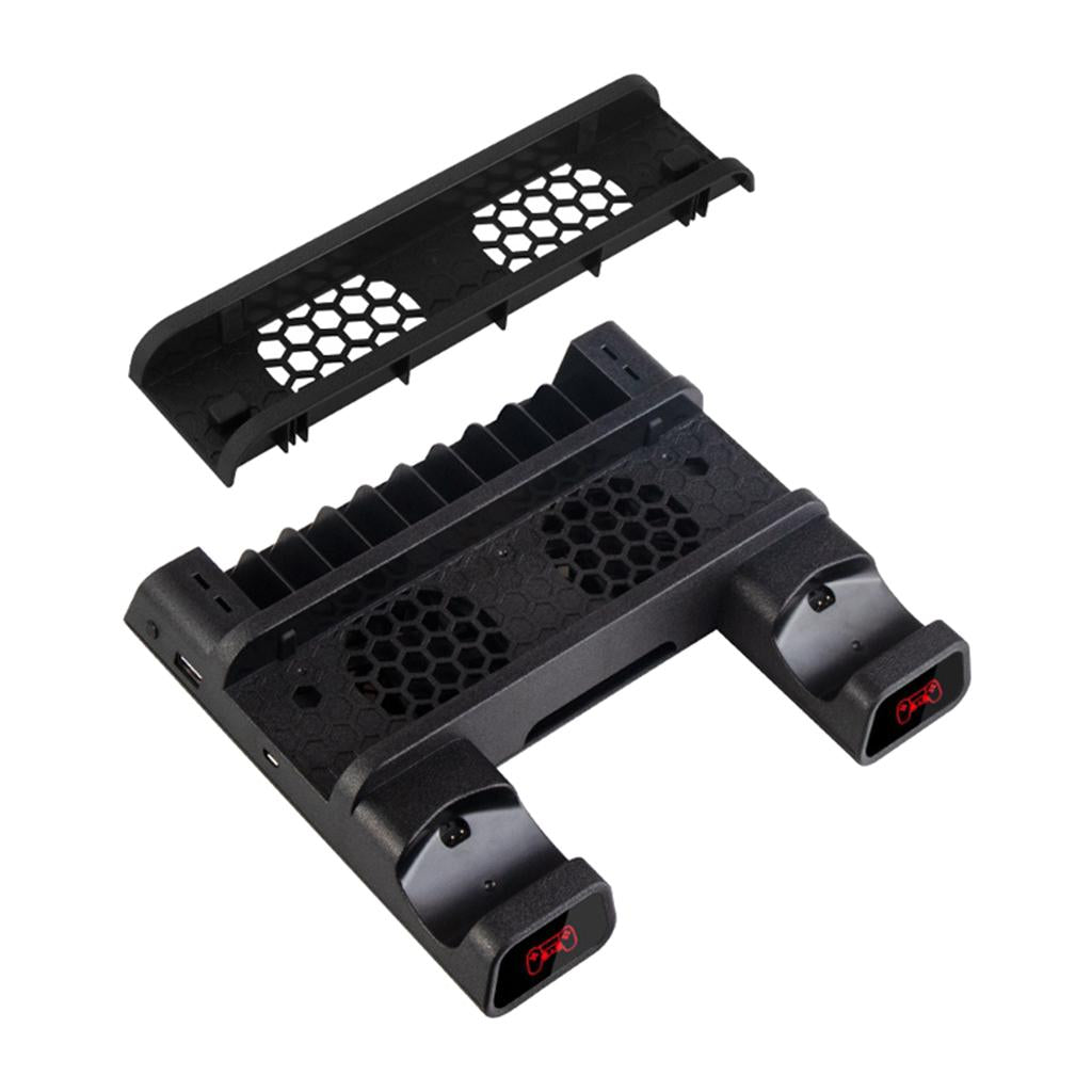 Vertical Stand Cooling Fan Dual Controller Charging Station for PS4/PS4 Pro