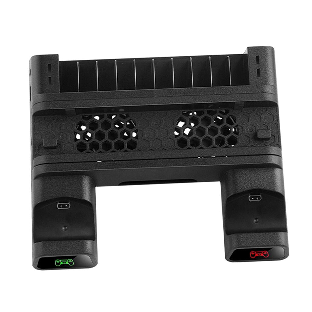 Vertical Stand Cooling Fan Dual Controller Charging Station for PS4/PS4 Pro