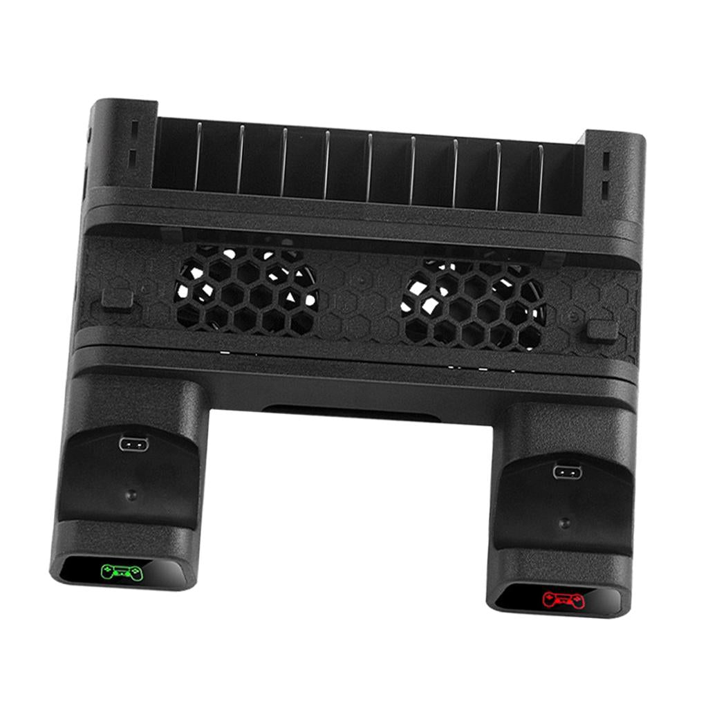 Vertical Stand Cooling Fan Dual Controller Charging Station for PS4/PS4 Pro