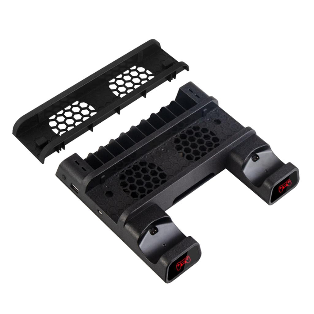 Vertical Stand Cooling Fan Dual Controller Charging Station for PS4/PS4 Pro