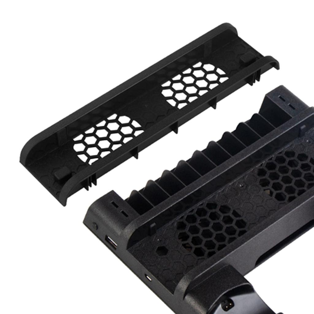 Vertical Stand Cooling Fan Dual Controller Charging Station for PS4/PS4 Pro
