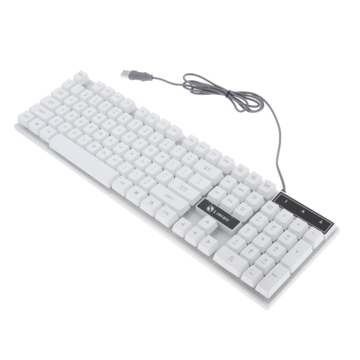 Wired Gaming Keyboard RGB Backlit Multimedia Keys white
