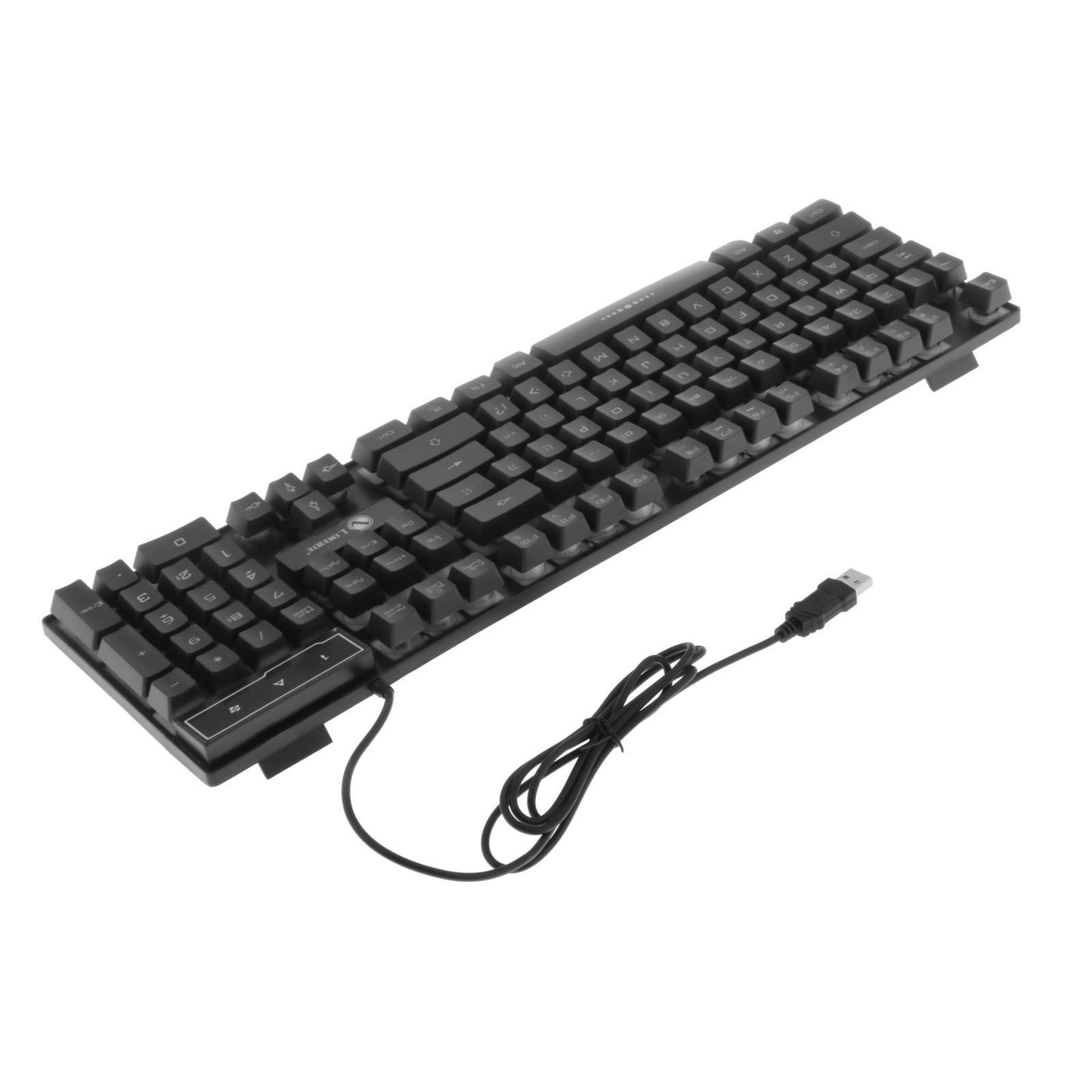 Wired Gaming Keyboard RGB Backlit Multimedia Keys black