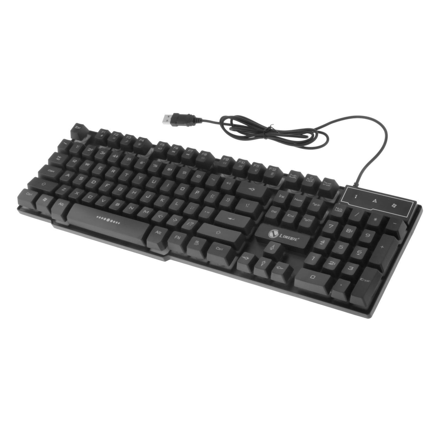 Wired Gaming Keyboard RGB Backlit Multimedia Keys black