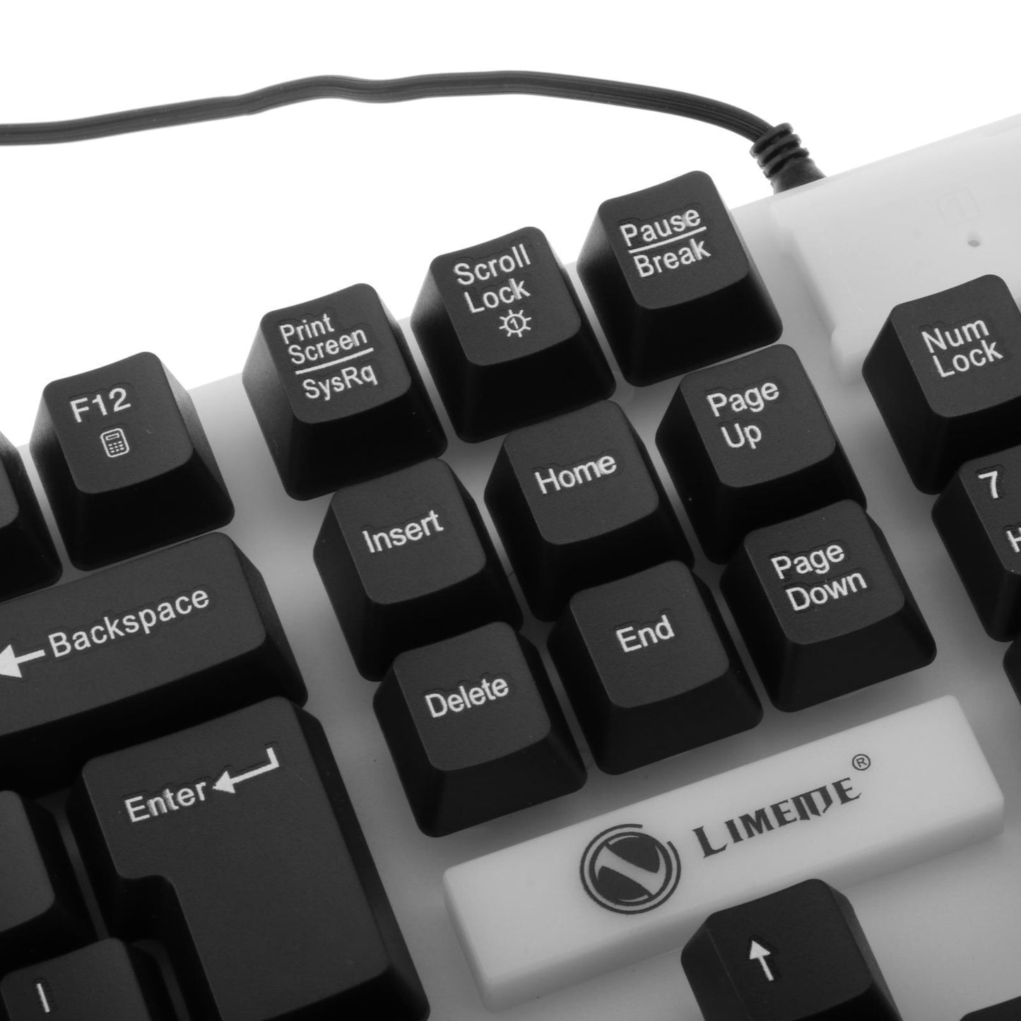 Wired Gaming Keyboard RGB Backlit Multimedia Keys black 1 set