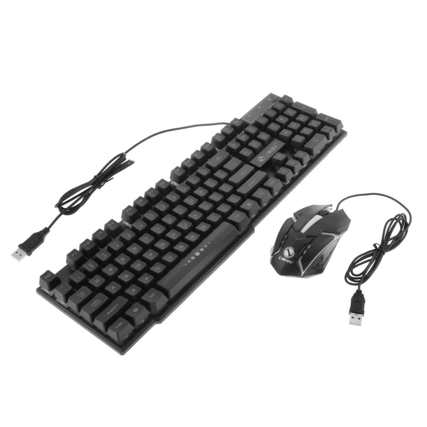 Wired Gaming Keyboard RGB Backlit Multimedia Keys orange set