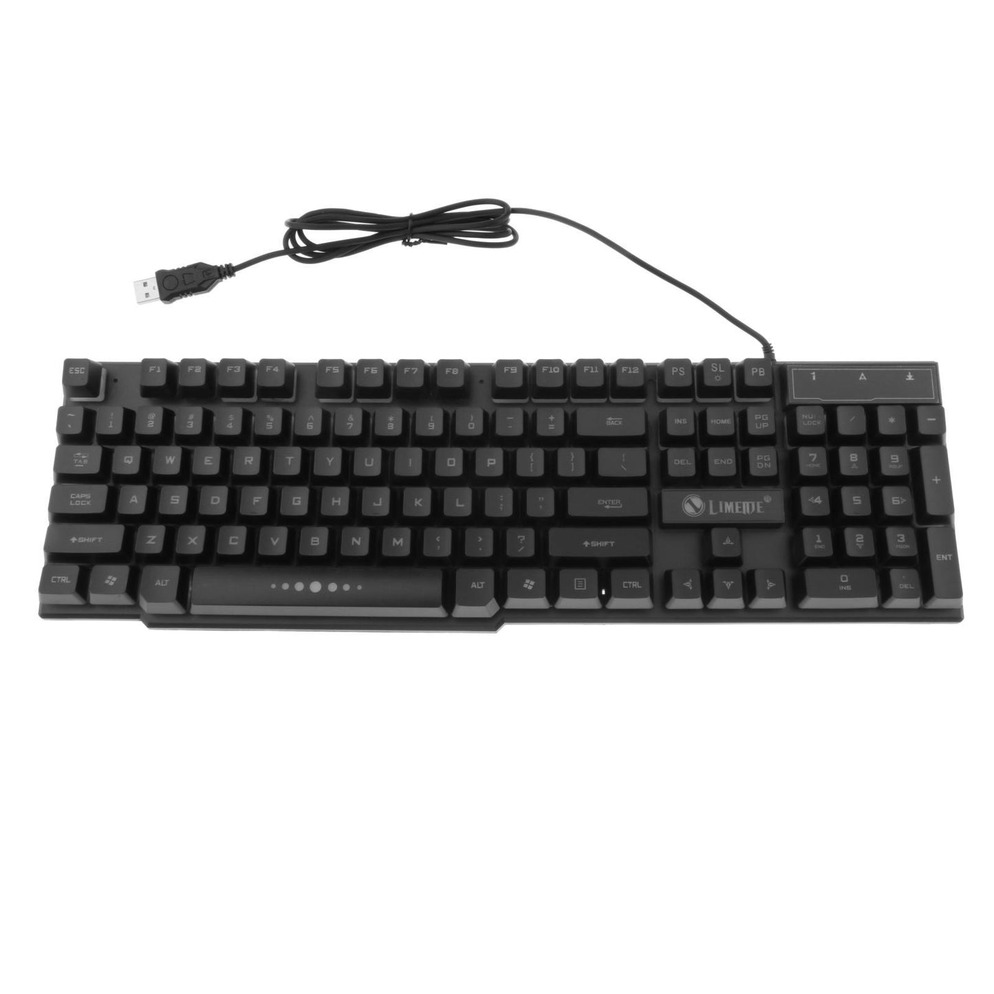 Wired Gaming Keyboard RGB Backlit Multimedia Keys orange set