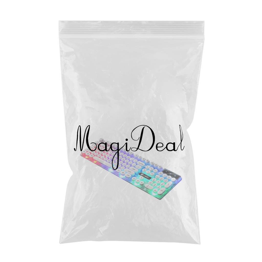 Wired Gaming Keyboard RGB Backlit Multimedia Keys punk white