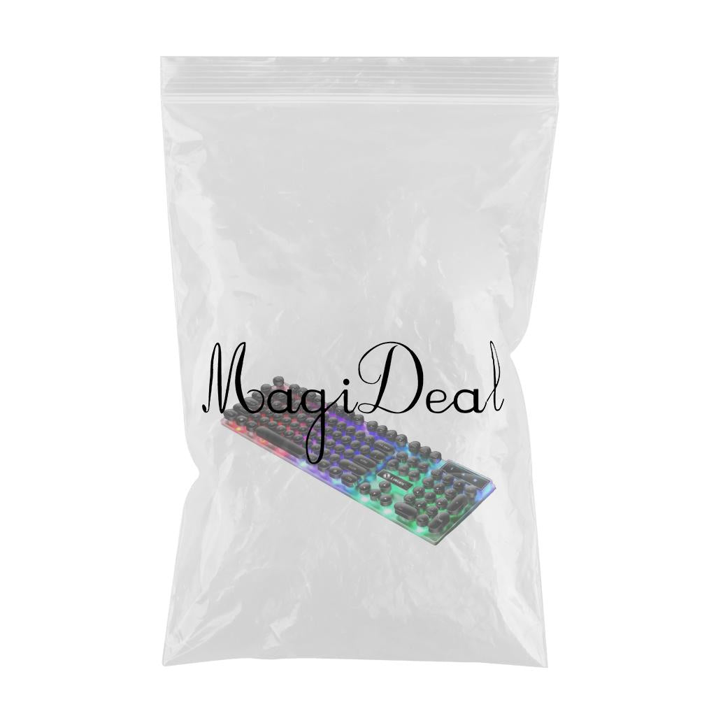 Wired Gaming Keyboard RGB Backlit Multimedia Keys punk black 1