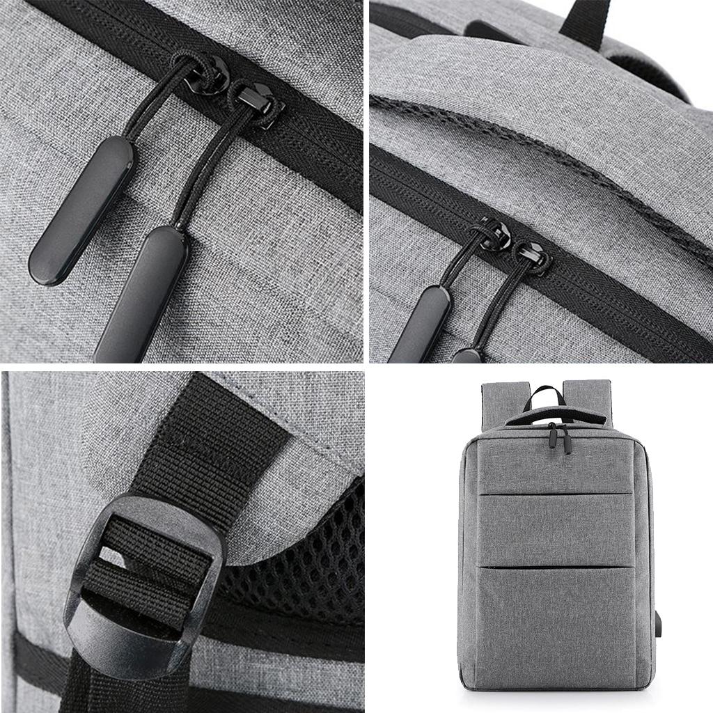 Laptop Backpack Business Travel Computer Bag w/ USB Charging Port Gray