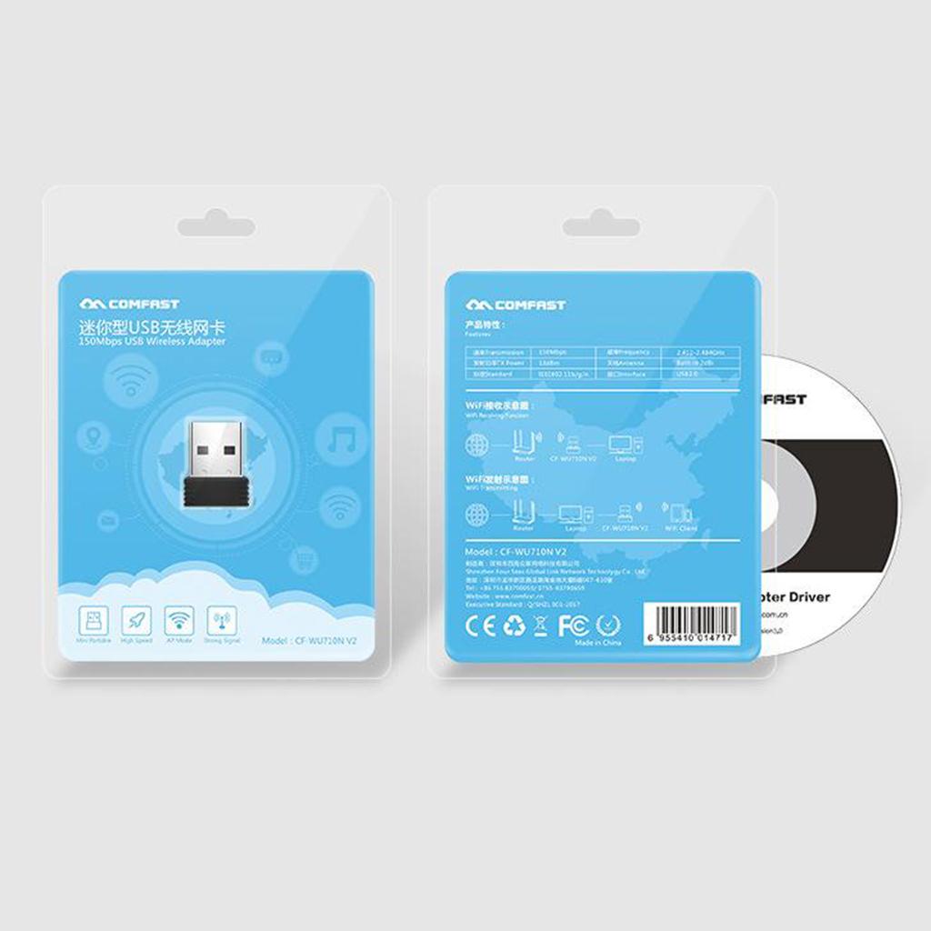 Wifi Adapter 2.4G Wireless Network Adapter for PC Desktop Mini WiFi Dongle