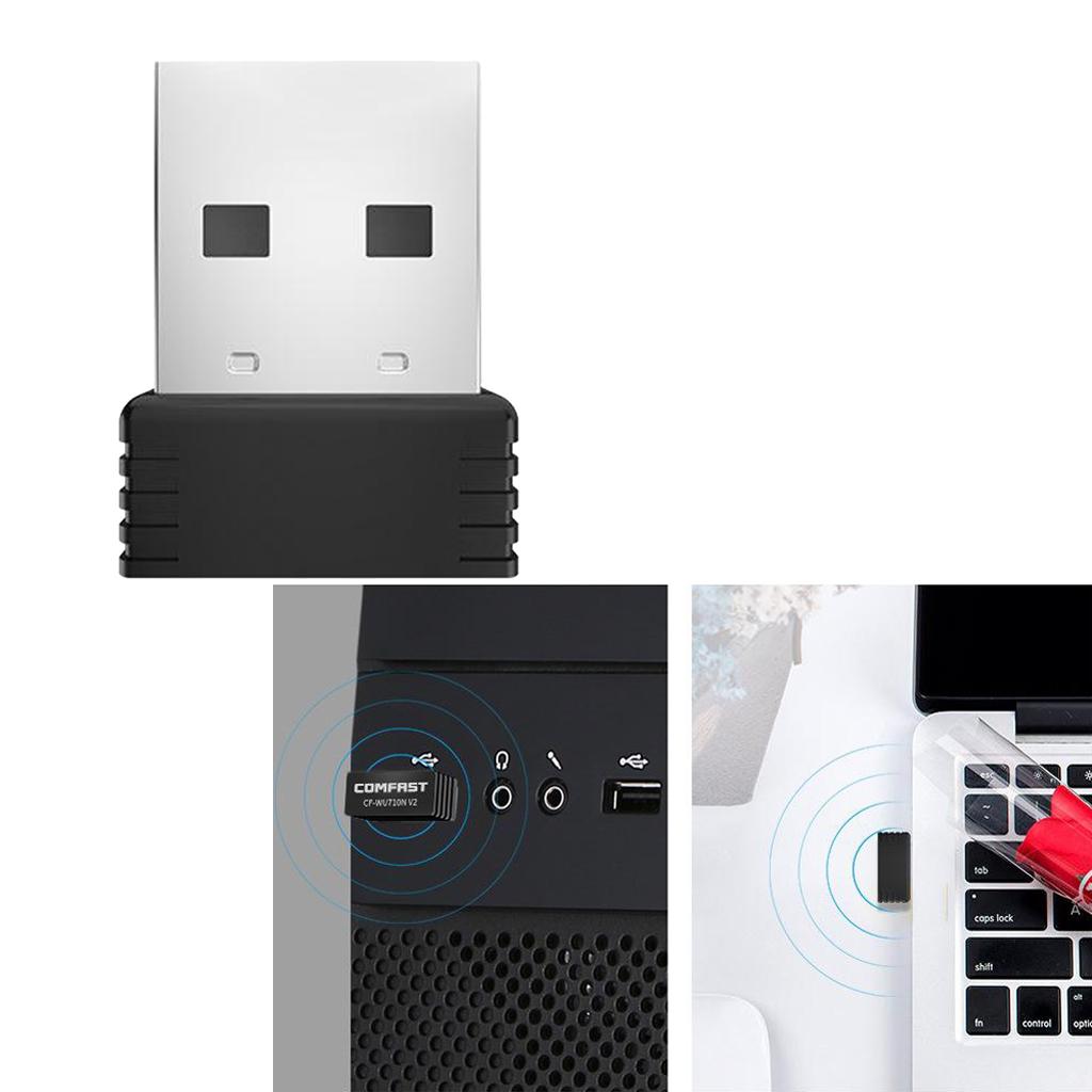 Wifi Adapter 2.4G Wireless Network Adapter for PC Desktop Mini WiFi Dongle