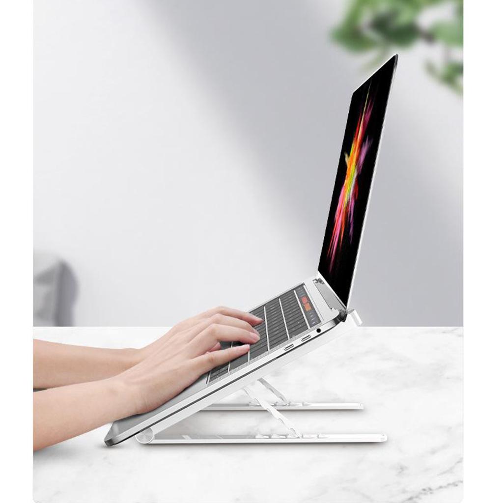 Foldable Laptop Stand Riser Adjustable with Cooling Fan for MacBook Air Pro
