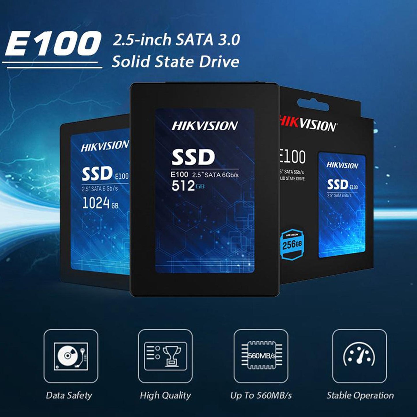 HIKVISION E100 SSD SATA III 2.5-inch Internal Solid State Drive 256GB