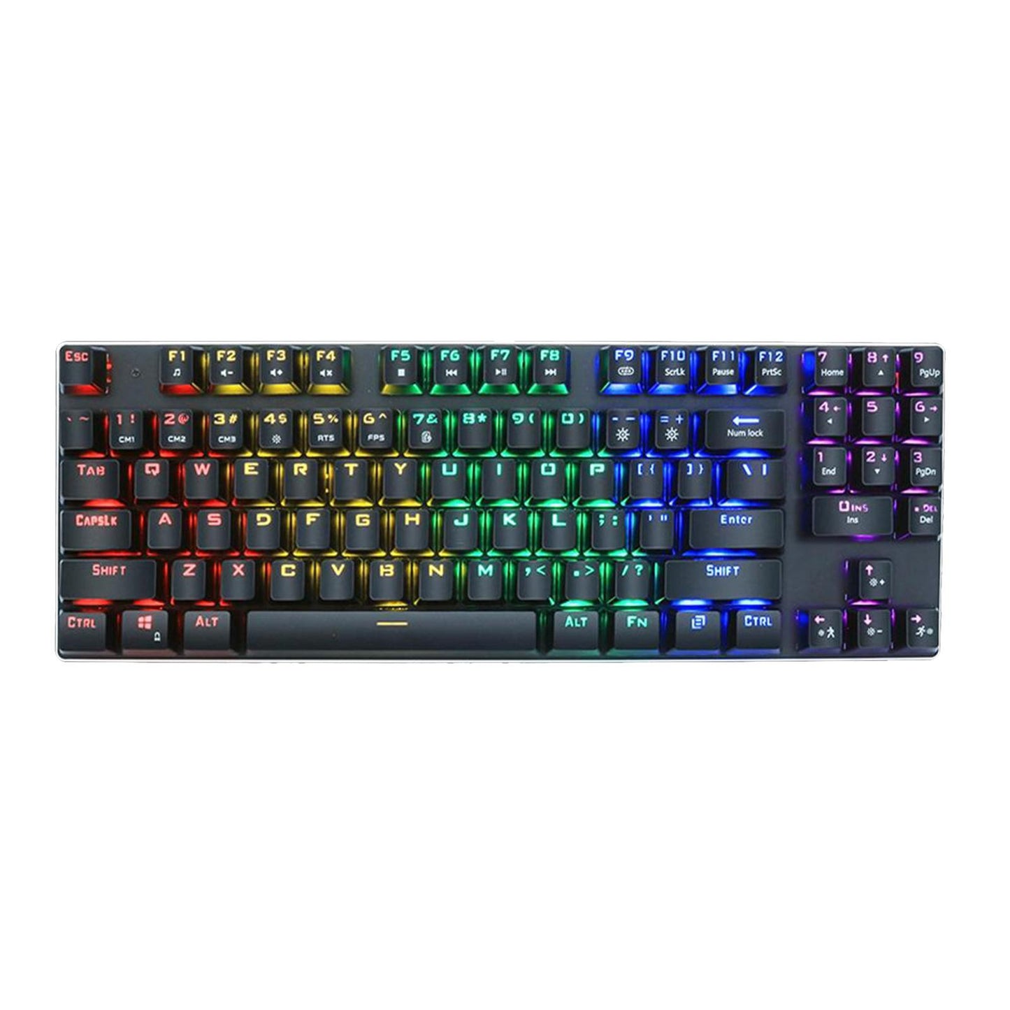 Mechanical Gaming Keyboard USB Wired 89 Keys Backlight Laptop Black Switch