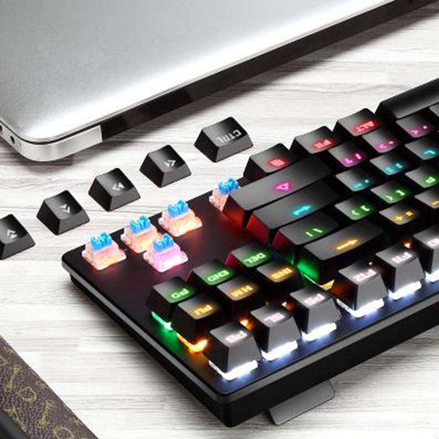 K550 Mechanical Gaming Keyboard Wired Keyboard 87 Keys RGB Backlit Black