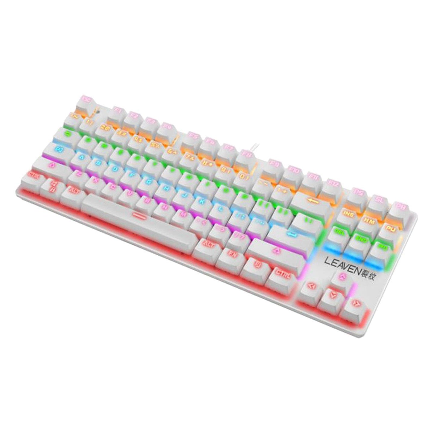 K550 Mechanical Gaming Keyboard Wired Keyboard 87 Keys RGB Backlit White