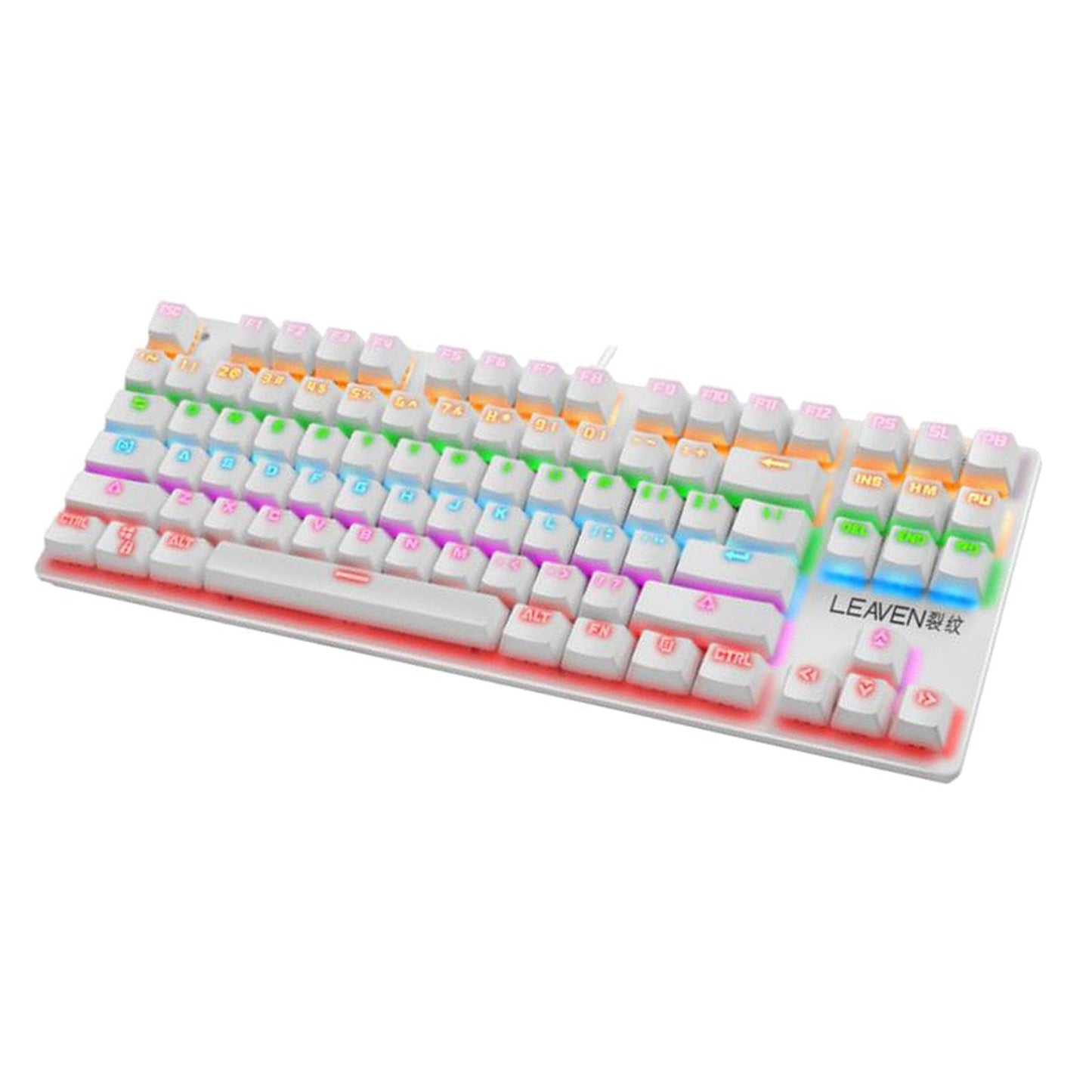 K550 Mechanical Gaming Keyboard Wired Keyboard 87 Keys RGB Backlit White