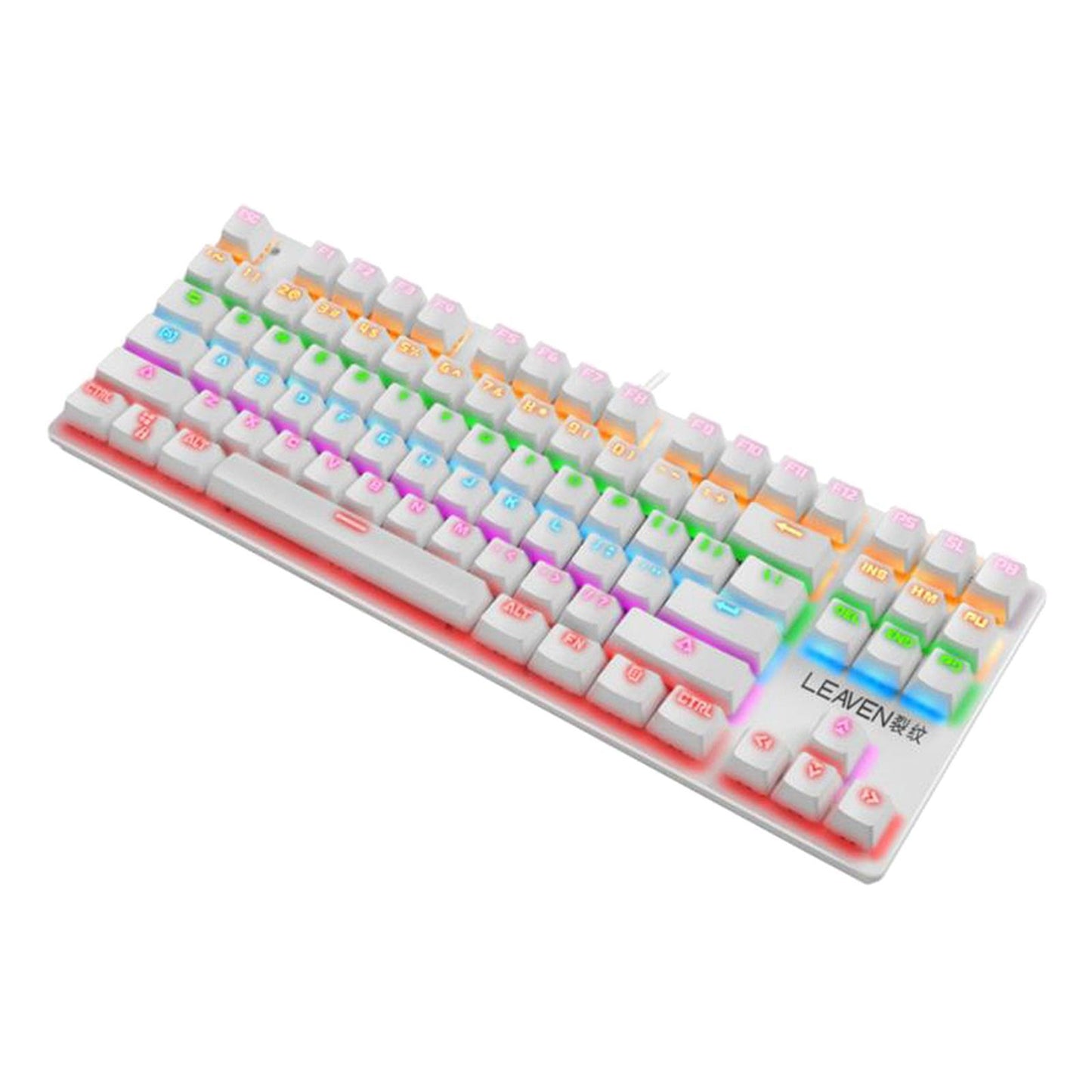 K550 Mechanical Gaming Keyboard Wired Keyboard 87 Keys RGB Backlit White