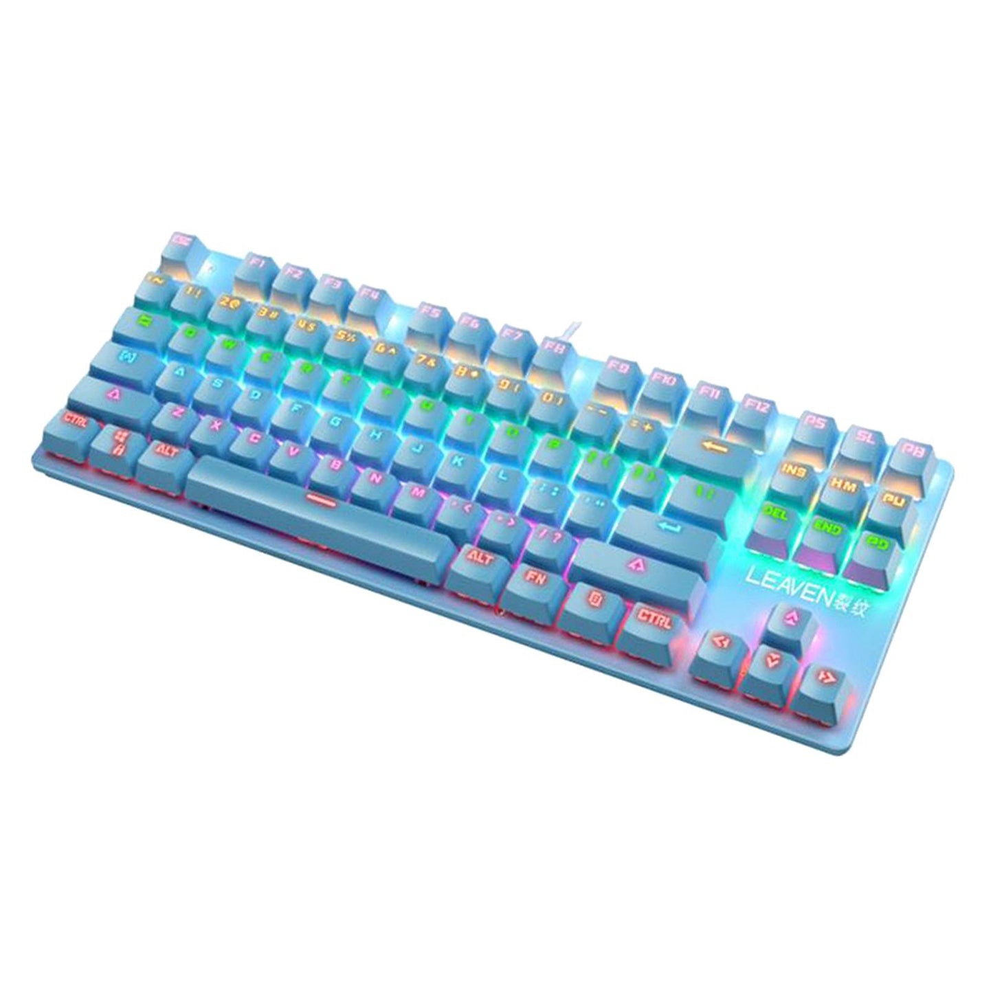 K550 Mechanical Gaming Keyboard Wired Keyboard 87 Keys RGB Backlit Blue