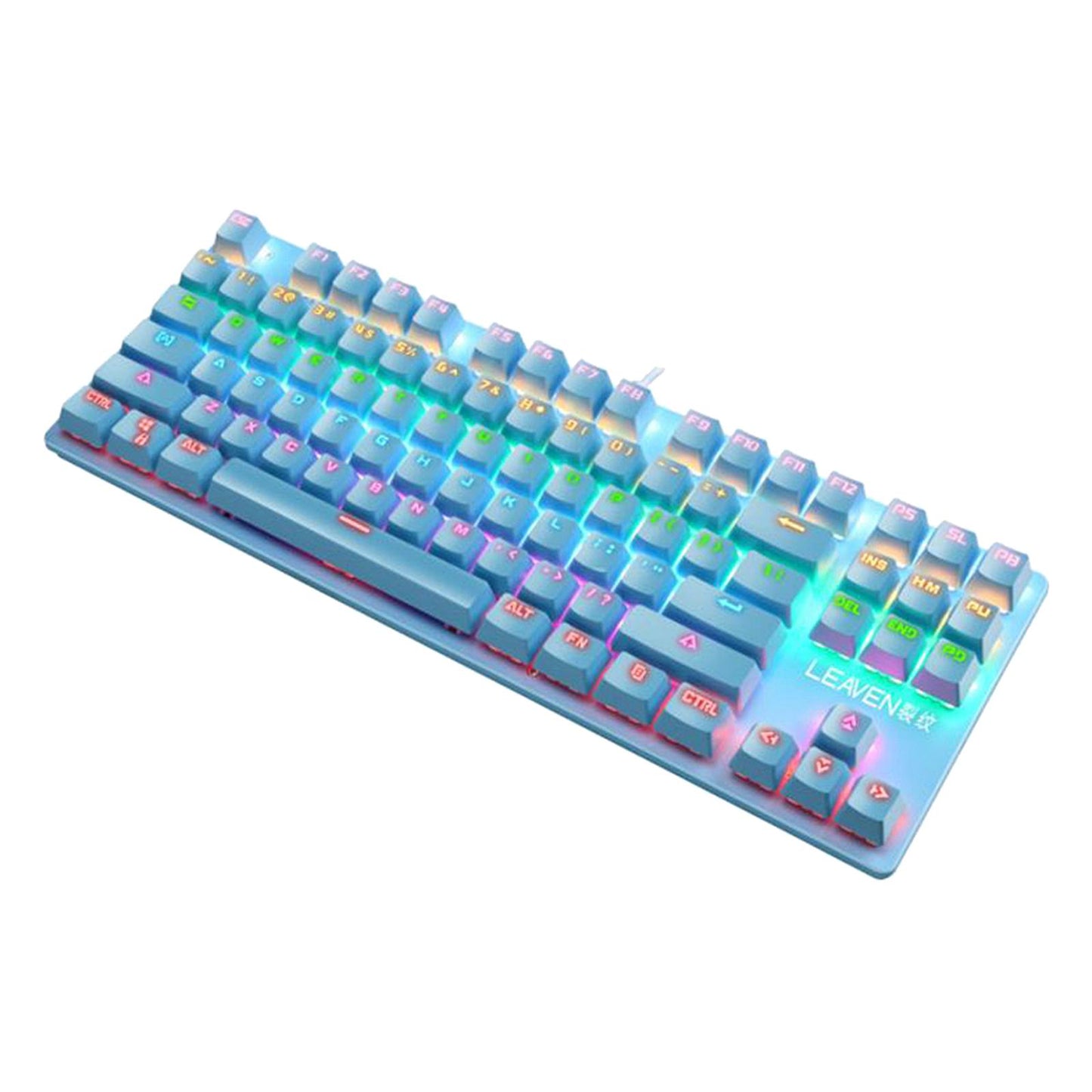 K550 Mechanical Gaming Keyboard Wired Keyboard 87 Keys RGB Backlit Blue