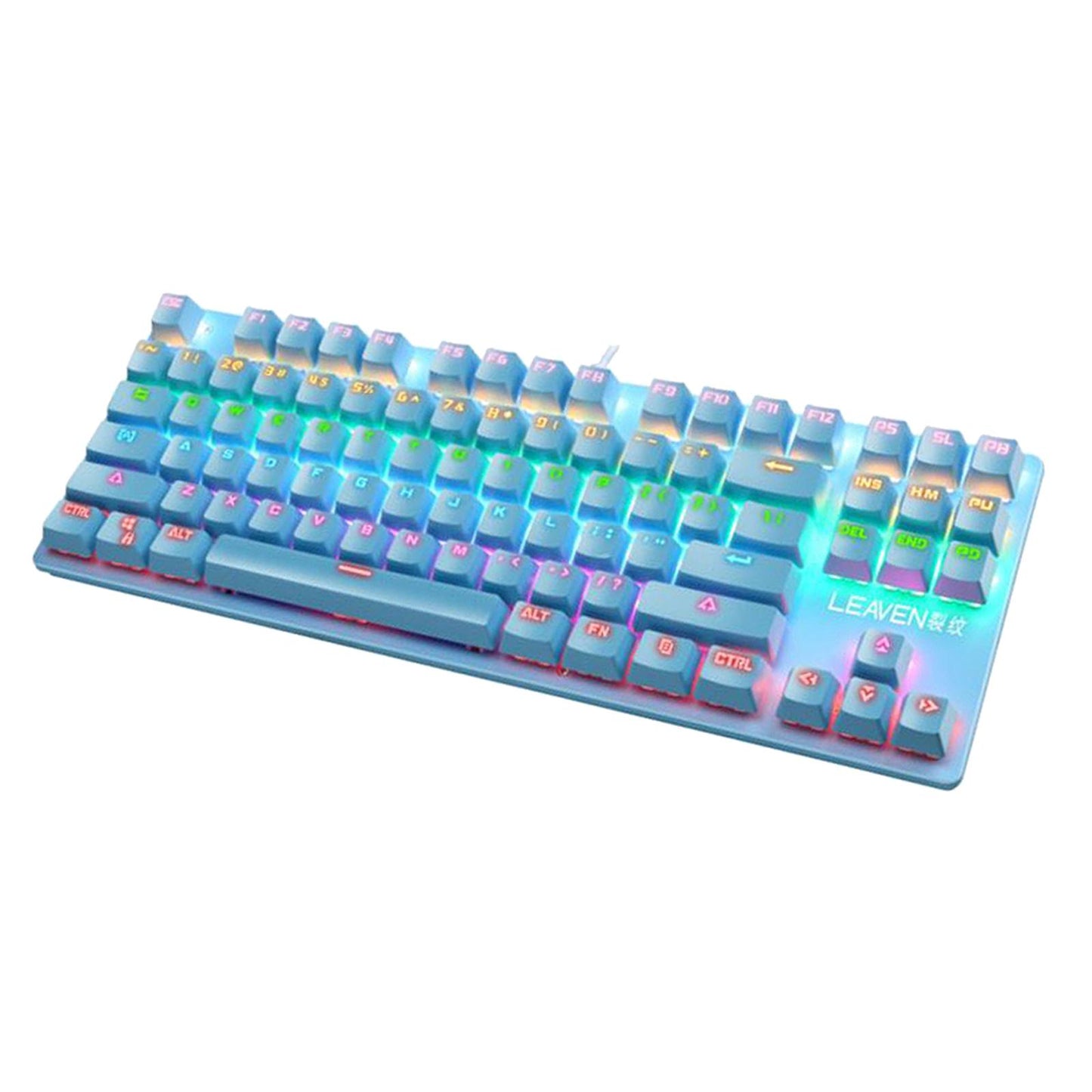 K550 Mechanical Gaming Keyboard Wired Keyboard 87 Keys RGB Backlit Blue