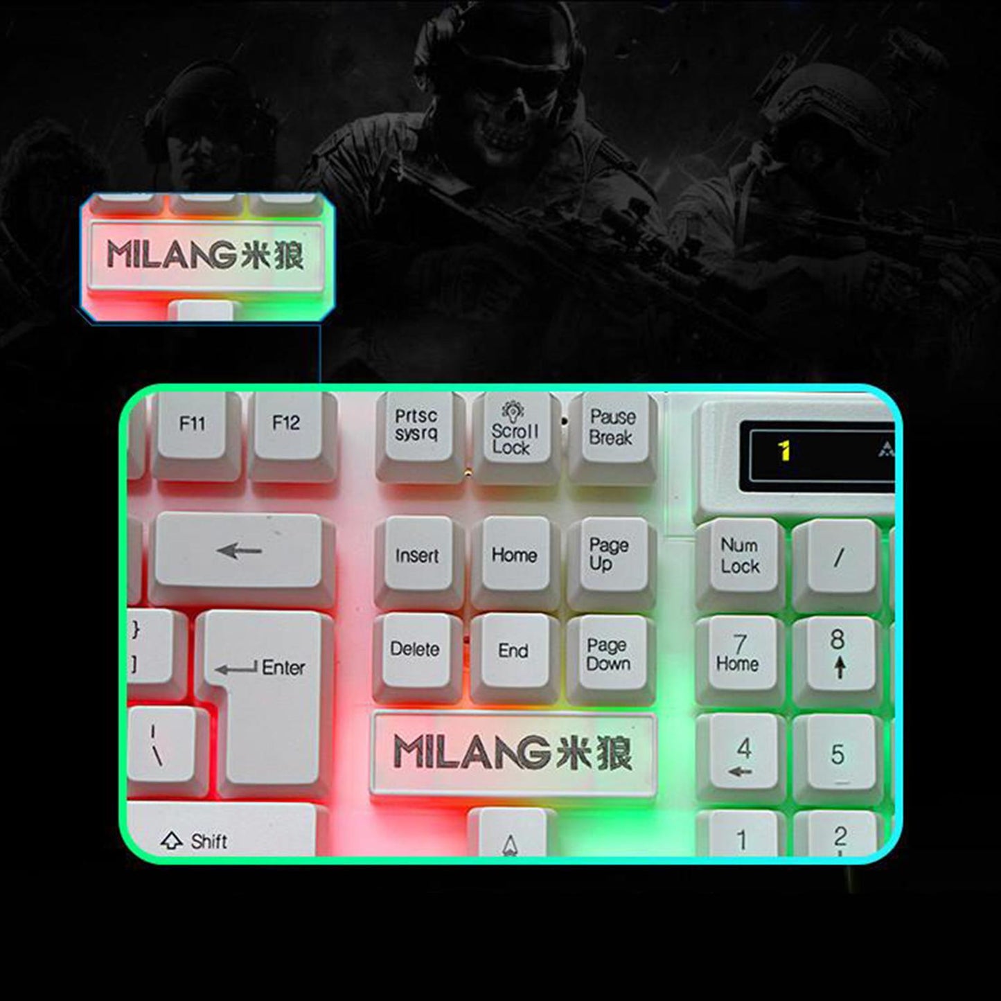 RGB Backlit Mechanical Gaming Keyboard 104 Keys USB Black Keyboard