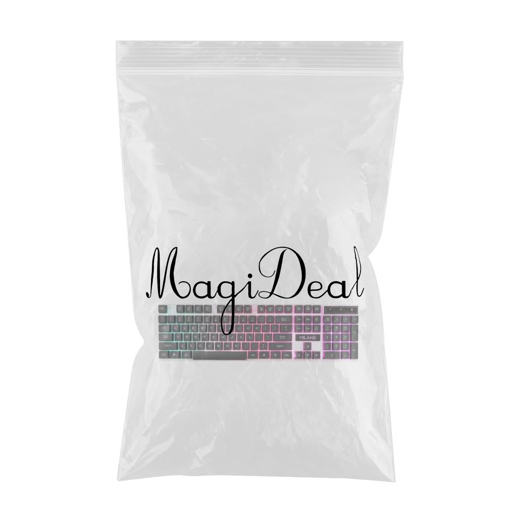 RGB Backlit Mechanical Gaming Keyboard 104 Keys USB Black Keyboard