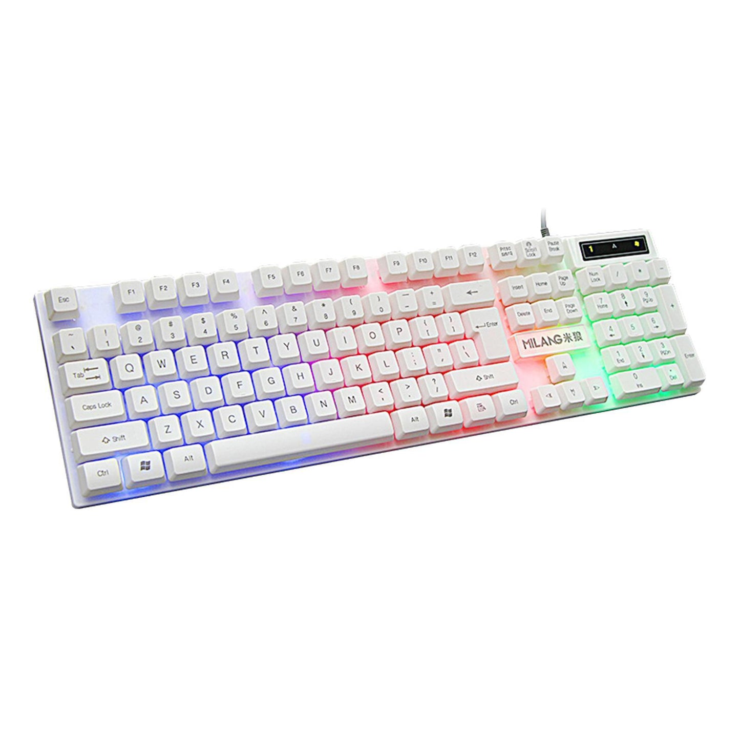 RGB Backlit Mechanical Gaming Keyboard 104 Keys USB White Keyboard