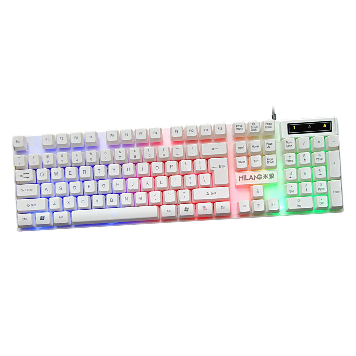 RGB Backlit Mechanical Gaming Keyboard 104 Keys USB White Keyboard