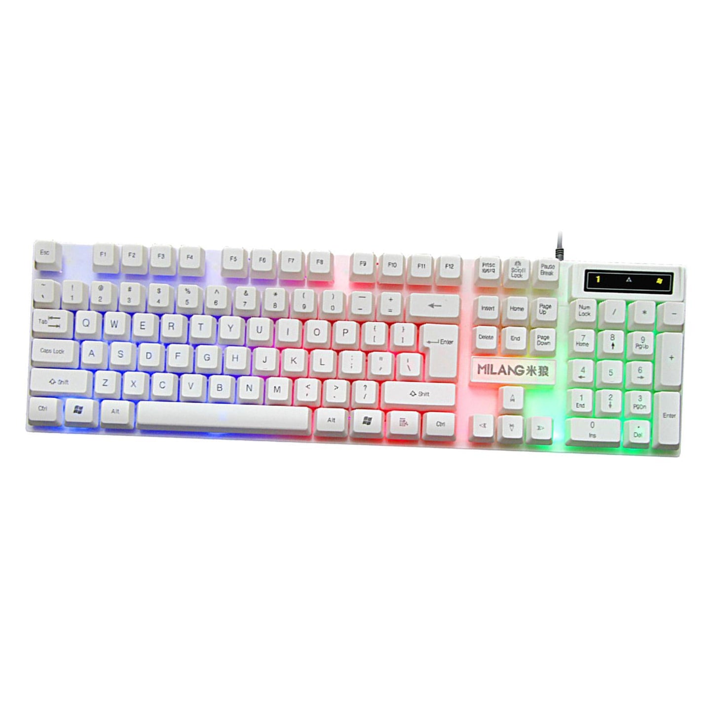 RGB Backlit Mechanical Gaming Keyboard 104 Keys USB White Keyboard