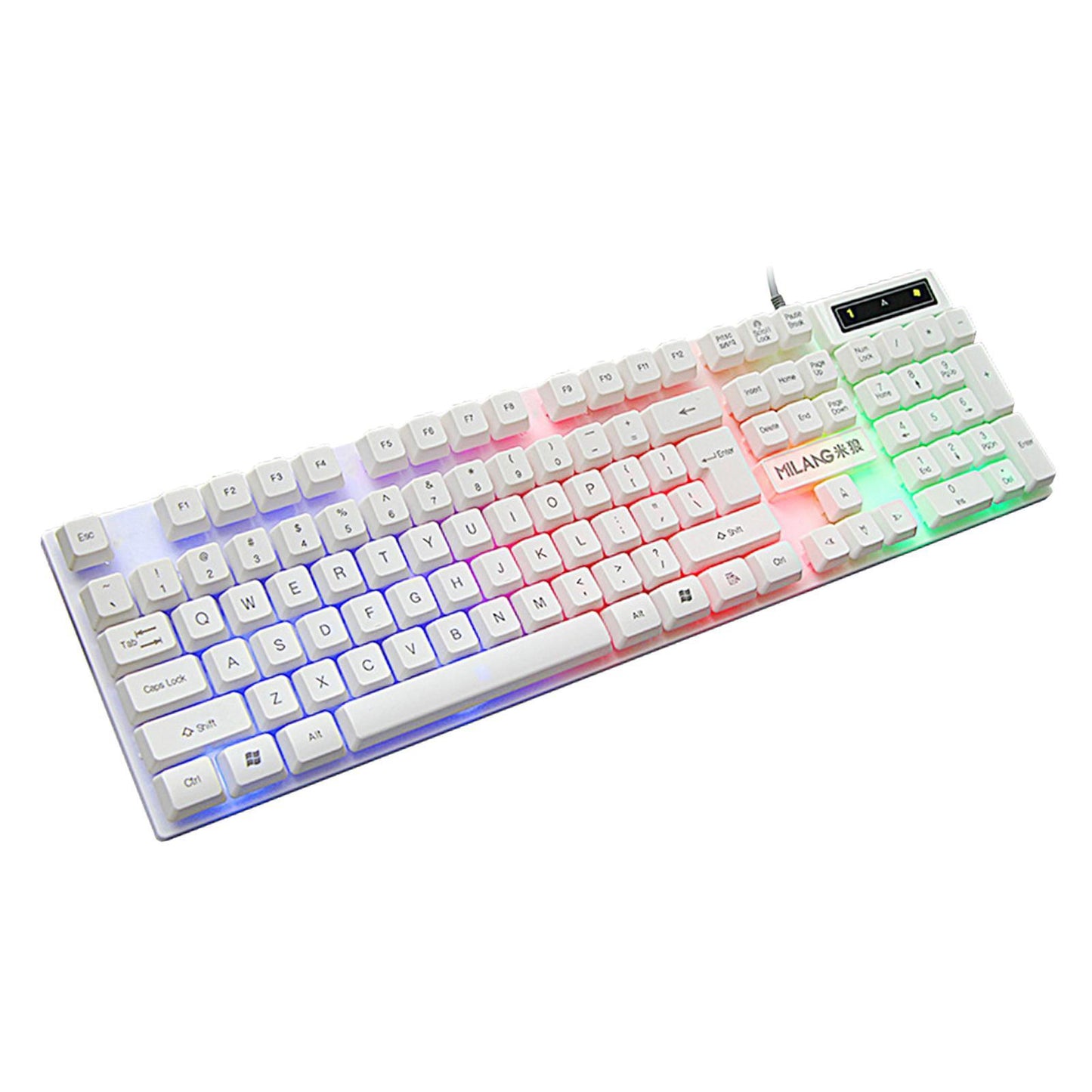 RGB Backlit Mechanical Gaming Keyboard 104 Keys USB White Keyboard