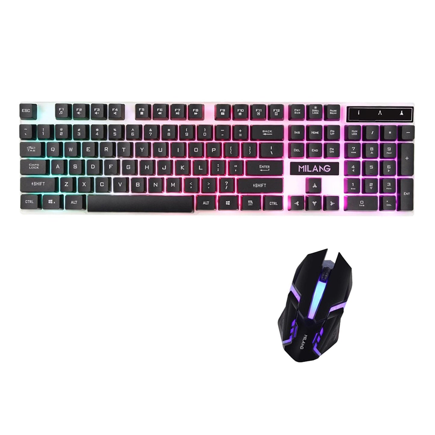 RGB Backlit Mechanical Gaming Keyboard 104 Keys USB Black Keyboard mouse
