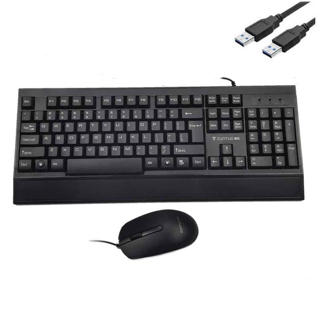 Full Size Corded Wired Keyboard and Mouse Set Keyboard Mouse Combo