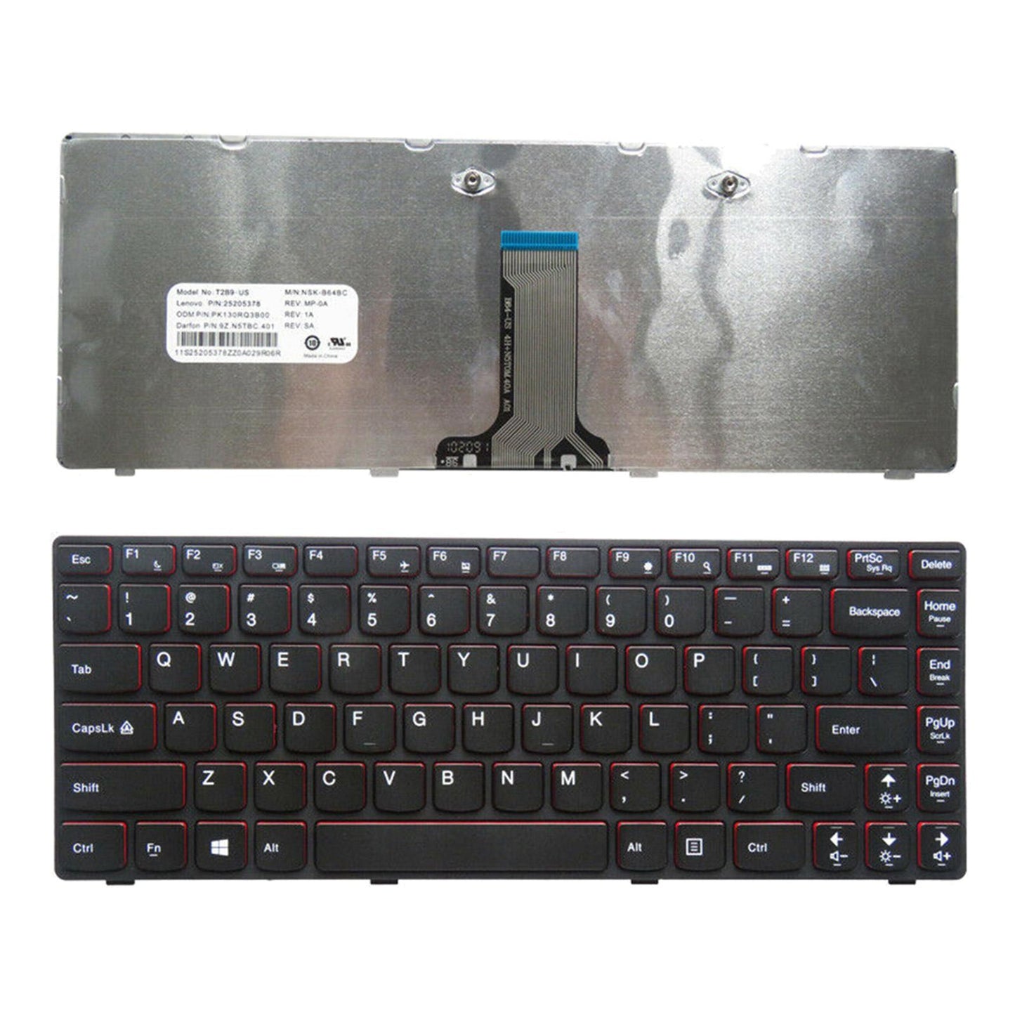 New Replacement US Keyboard for Lenovo IdeaPad Y400 Y410p 25205228 Black