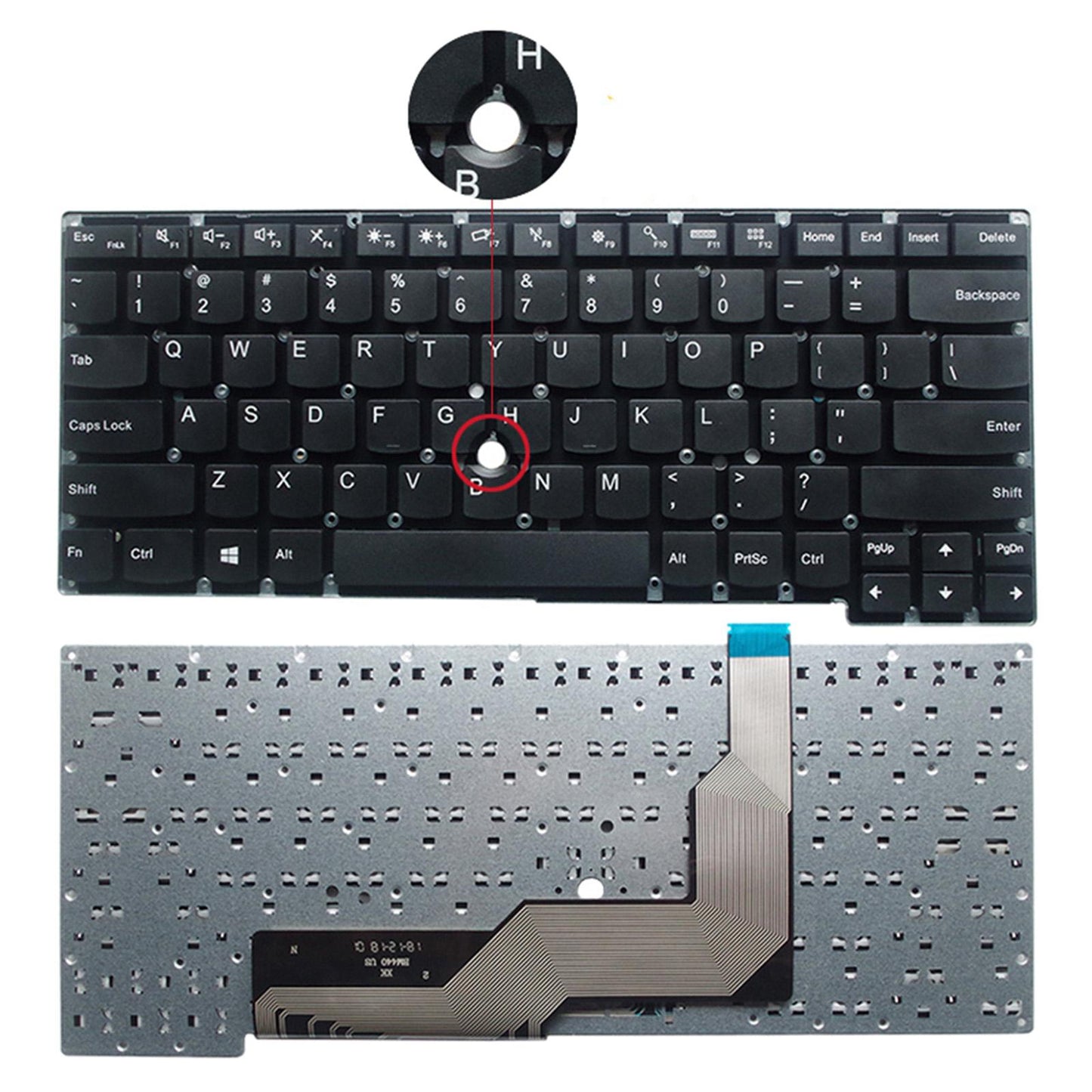 US Backlit Keyboard for Lenovo Thinkpad S3 S3-S431 S3-S440 S440 Series Black