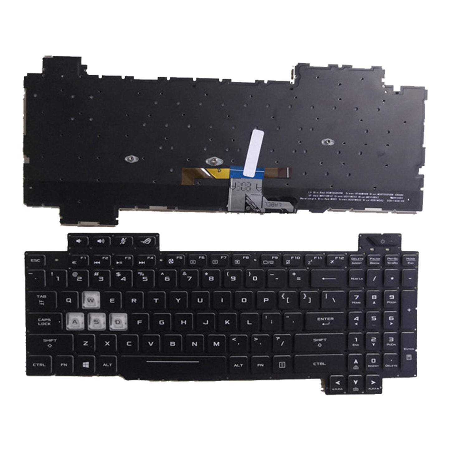 Laptop Full Keyboard Layout Accessory Black for Asus ROG STRIX SCAR II GL704