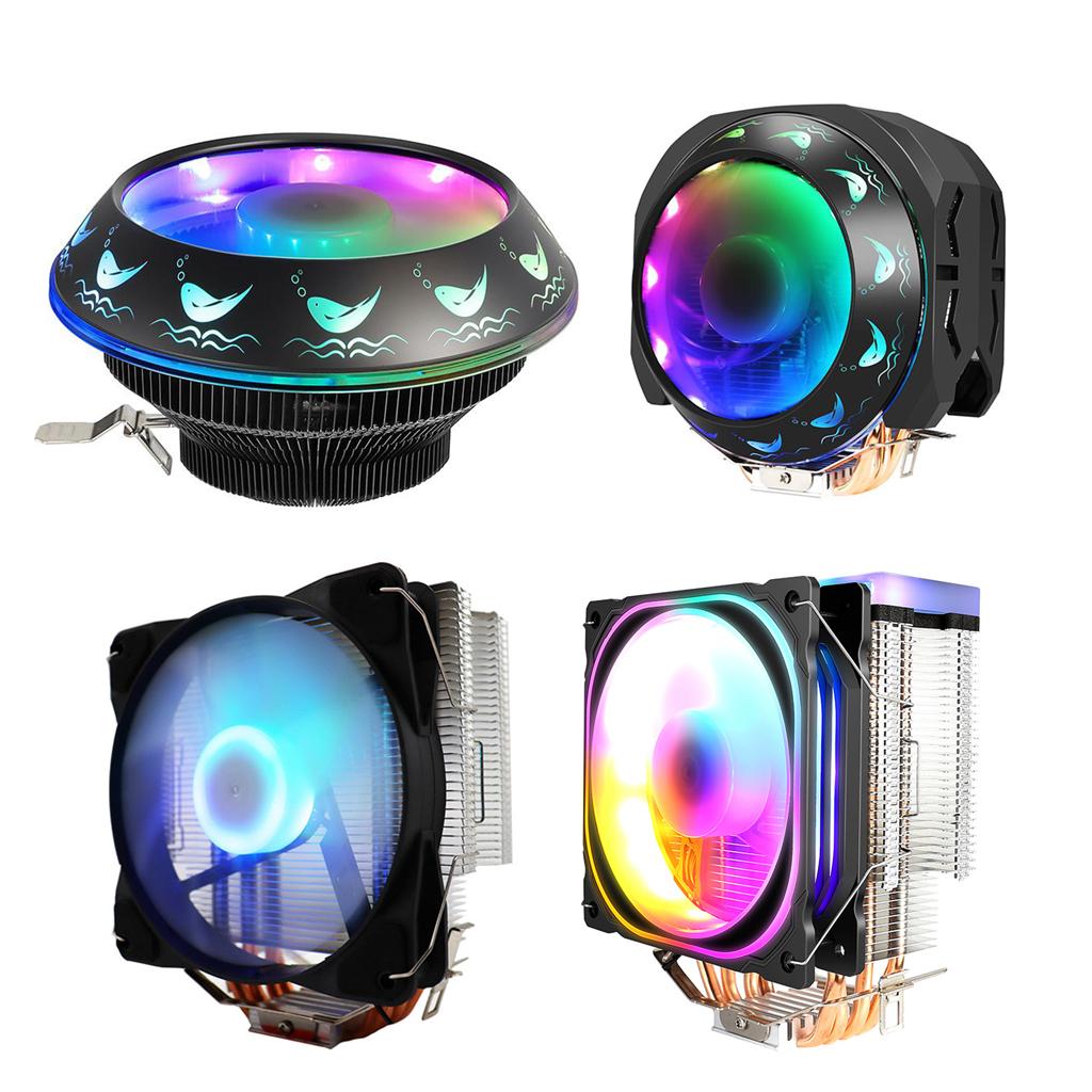 RGB LED CPU Cooler Fan Heatsink For Intel LGA775/1155/1156/1366 for AMD AM3