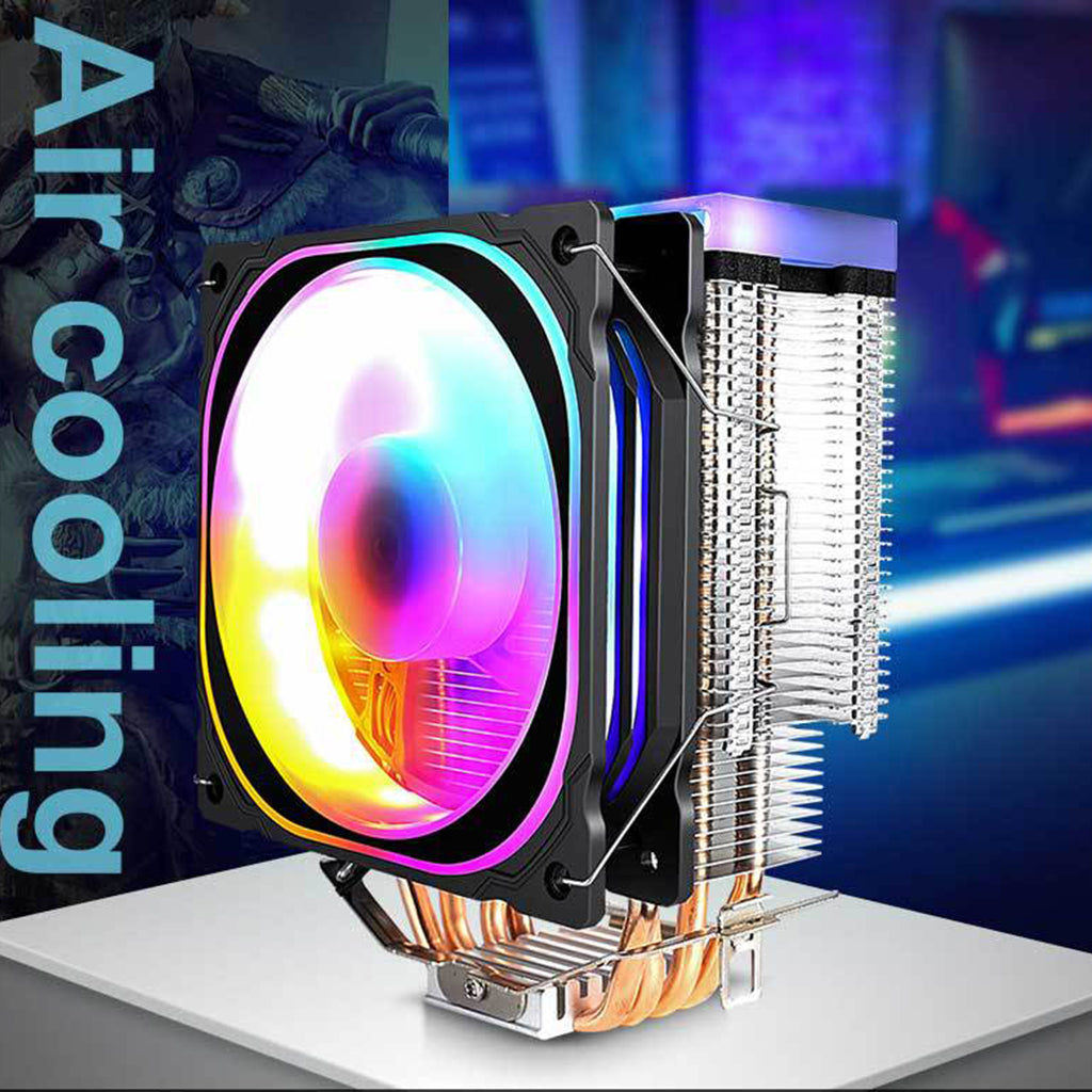 RGB CPU Cooler Fan 65.5 CFM 4pin for Intel LGA1156 /1155 /775 AM2 AM2+ AM4