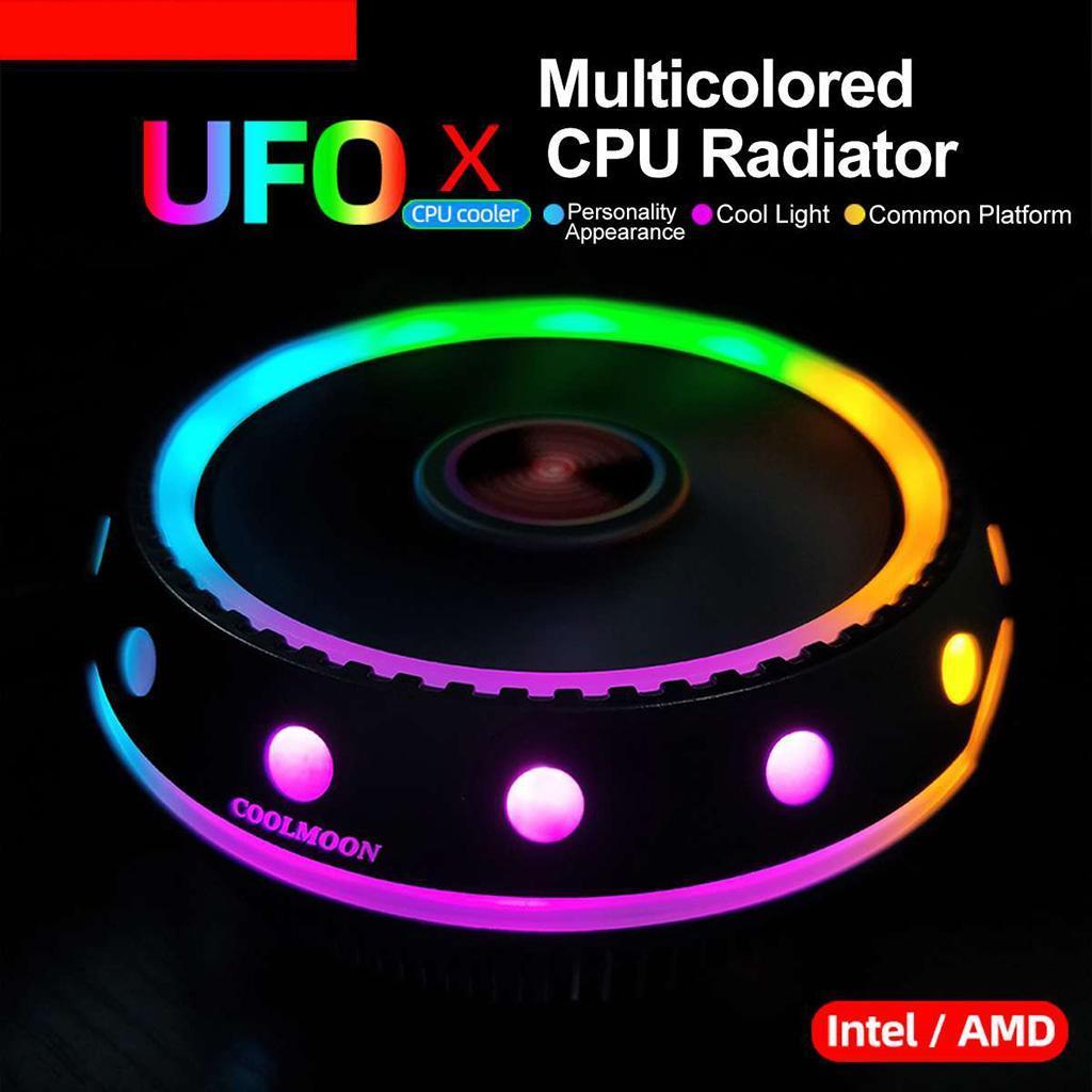 CPU Cooling Fan RGB Lighting Air Cooler Radiator for Intel LGA775 for AMD