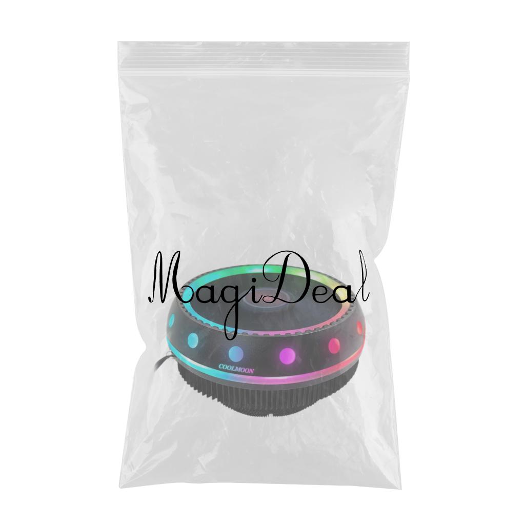 CPU Cooling Fan RGB Lighting Air Cooler Radiator for Intel LGA775 for AMD