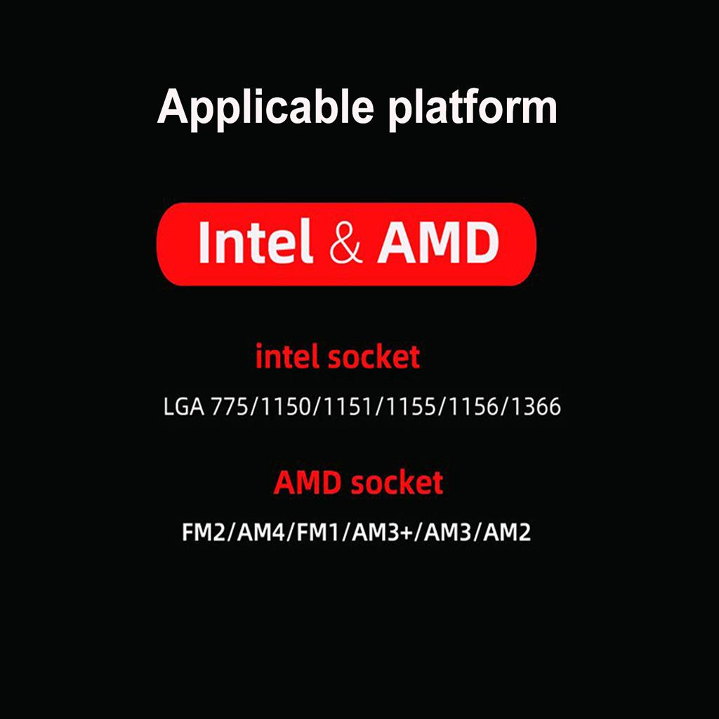 CPU Cooling Fan RGB Lighting Air Cooler Radiator for Intel LGA775 for AMD